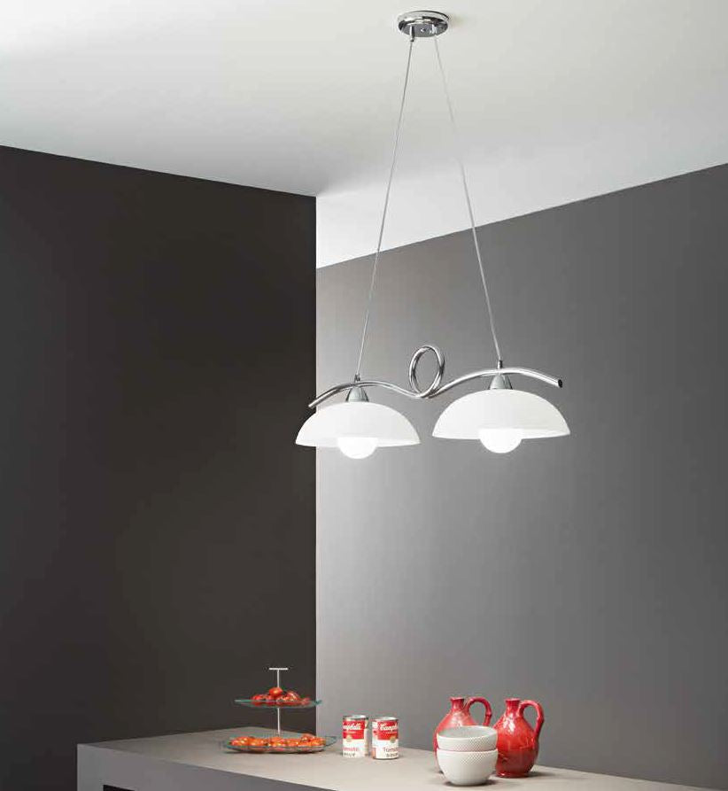 Bilanciere da cucina 2 luci metallo bronzo-cromo 2XE27 non incl. HALLEY Bilanciere da cucina 2 luci metallo bronzo-cromo 2XE27 non incl. HALLEY